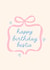 Cute Birthday Card - Bestie - Bow created by BW Illustrations
