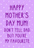 Funny Mother's Day Card - Don't Tell Dad, But You're My Favourite - Hearts created by OhJaye