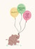 Cute Mother’s Day Card - From The Bump - Elephant Balloons created by Sophie Kent Illustration