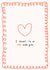 Valentine’s Day cute minimal romantic anniversary card created by Doodled By Anya