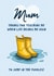 Cute Mothers Day Card - Jump In The Puddles created by Bev O'Connor || @oconnordesign