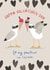 Cute Valentine's Day Card - For Partner In Crime - Seagulls created by Emma Hudson
