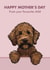 Cute Mother’s Day Card - Chocolate Labradoodle - From The Dog created by Choo Choo 