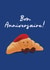 Cute Birthday Card - Bon Anniversaire - Croissant created by Giddy Kipper