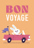 Cute Leaving Card - Bon Voyage - Car created by Chris Wharton