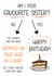 Funny Birthday Card - Sister/Brother - Birthday Flowchart created by The Merry Giraffe