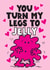 Funny Mr. Jelly Valentines, Anniversary Card for Him, Her created by Mr. Men
