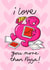 Fun Valentine's Day/Anniversary Card - Mr. Men - Love Of Pizza created by Mr. Men
