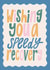 Modern Get Well Card - Speedy Recovery - Typography created by Laura Darrington Design Ltd.