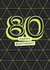 Classic Birthday Card - 80th - Geometric created by Evie Garnett Designs