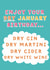Funny Birthday Card - Dry January created by Giddy Kipper