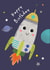 Cute Birthday Card - Space Rocket created by Laura Darrington Design Ltd.