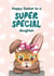 Cute Easter Card - Super Special Daughter - Bunny created by Bev O'Connor || @oconnordesign
