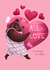 Cute Valentine's Day/Anniversary Card - Bear - All My Love created by Polina Beliaeva