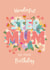 Pretty Birthday Card - Wonderful Step Mum created by The Pattern Press