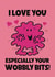 Cute Valentine's Day/Anniversary Card - Mr. Jelly - Wobbly Bits created by Mr. Men