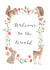 Cute New Baby Card - Welcome To The World - Woodland created by Sage and Hart