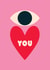 Arty Valentine's Day Card - Eye Love You created by Stoats & Weasels