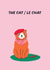 Cute Birthday Card - French Cat created by Stoats & Weasels