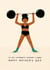 Cute Mother's Day Card - Strongest Woman I Know - Weight Lifting created by Nicola Watson