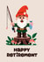 Cute Retirement Card - Gnome - Gardening & Fishing - Pun created by Folio | Ian Owen