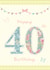 Pretty 40th Birthday Card for her created by Rankidoodle