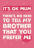 Funny Mother’s Day Card - From Favourite Child - Brother created by Giddy Kipper