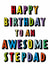 Classic Birthday Card - For Stepdad - Colourful Typography created by size3art