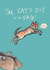 Funny Birthday Card - The Cat's Out Of The Bag - Cat created by Poet and Painter