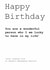 White happy birthday card - Wonderful person - AI Generated Text created by Tough Wit