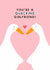 Cute Anniversary/Valentine's Day Card - Ducks - You're A Quacking Girlfriend! created by Joanne Hawker