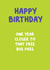 Cheeky Birthday Card - One Year Closer to That Free Bus Pass created by @MarcoLooks