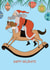 Santa on a Rocking Horse Christmas/Holiday Card created by Sue Todd