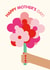 Arty Mother's Day Card - Bright Bouquet created by Dicky Bird