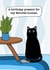 Funny birthday card for every cat mom or dad with a cheeky present. created by Deadpixel