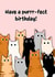 Cute birthday card for your loved ones with cats created by Deadpixel