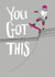 Modern Just Because/Good Luck Card - You Got This - Skateboarding created by Tainted Genie