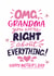 Cute Mother's Day Card - Grandma - Right About Everything created by Superlush Cards