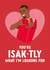 Funny Alexander Isak Valentine's Day/Anniversary Card created by The Cake Thief
