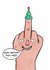 Funny Birthday Card - Middle Finger - Piss Face created by Kattypoos