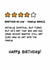 Fun Birthday Card - For Brother-In-Law - Star Rating created by Lyndsay Moon