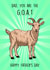 Funny Father's Day Card - G.O.A.T - Greatest Of All Time created by Poppy & Mabel 