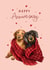 Cute Anniversary Card - Dogs - Dachshunds created by Debbie Daley Illustrations