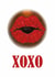 Fun Valentine's Day/Anniversary Card - XOXO - Lips created by All Shades