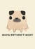 Cute Birthday Card - Pug's Birthday Surprise created by Raku doodle
