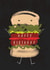 Classic Birthday Card - For Him - Burger Character created by Rebecca Prinn