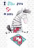 Cute Love & Friendship/Just Because Card - I Miss You So Much - Zebra created by Sarah Vonthron-Laver