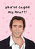 Funny Valentine's Day Card - Nicolas Cage - Caged My Heart created by Swish & Scribble
