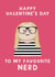 Cute Valentine's Day Card - Favourite Nerd created by Giddy Kipper