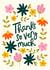 Pretty Thank You Card - Colourful Flowers created by Abbie Imagine